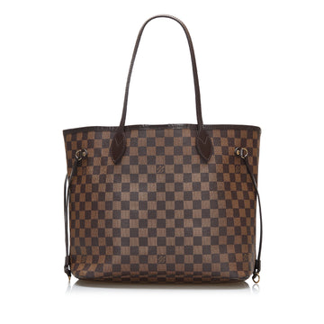 LOUIS VUITTON Damier Ebene Neverfull MM Tote Bag