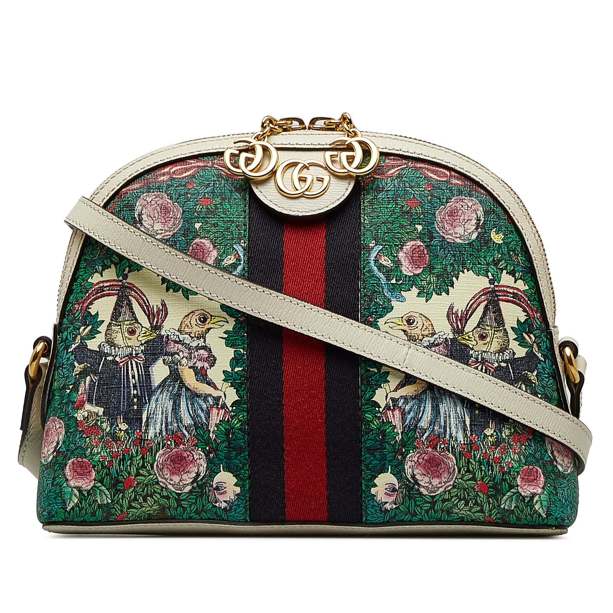 GUCCI Monogram Multicolor Matelasse Diagonal Super Mini GG Marmont Shoulder  Bag Green Blue 1356082 | FASHIONPHILE