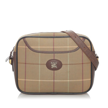 Burberry Plaid Canvas Crossbody Bag