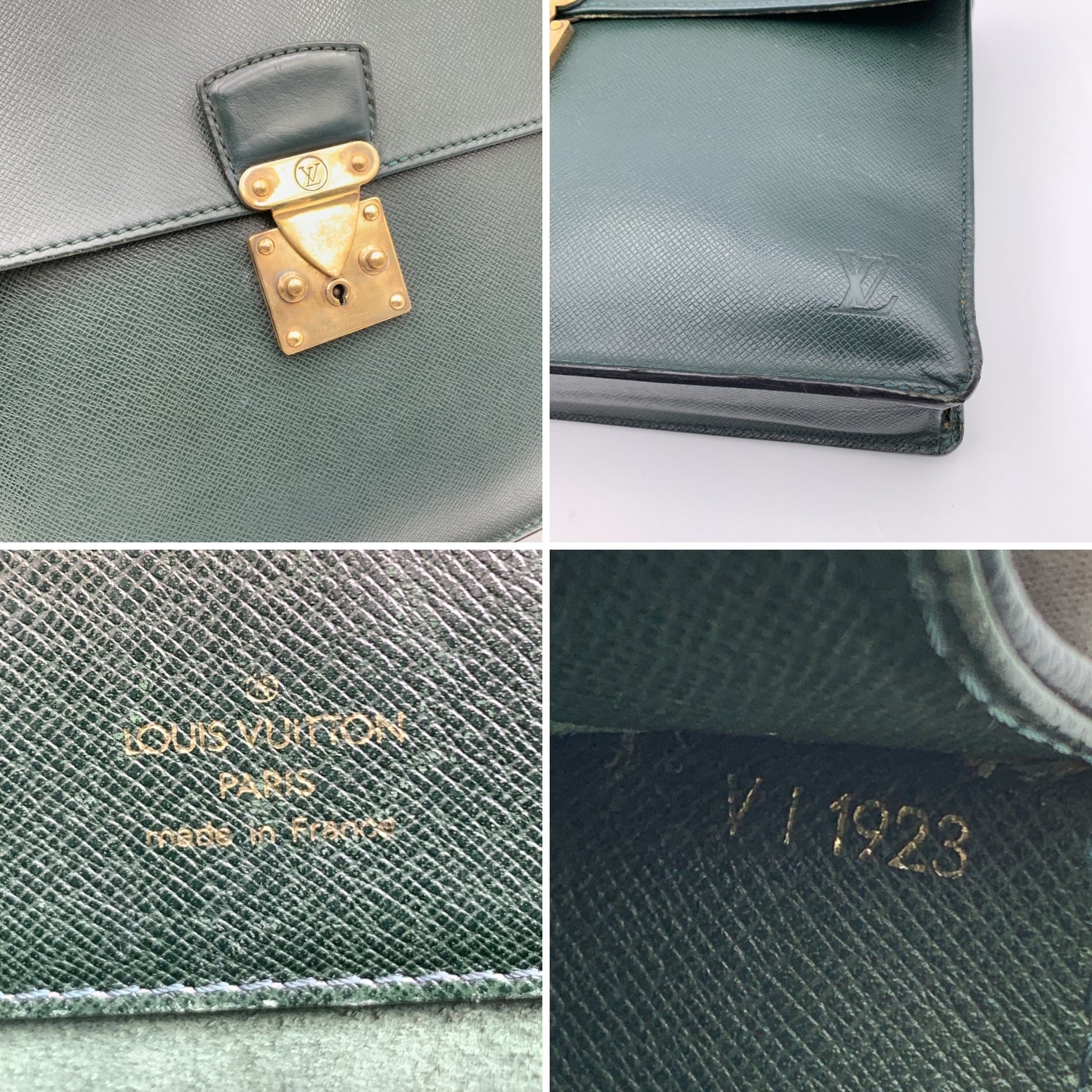 TOP Robusto Briefcase Taiga Leather In Green Black Tote Bag Woman Fashion  Classic Handbag Cowhide Leather Trim Signature Pin Lo265v From Uwmgut,  $256.4