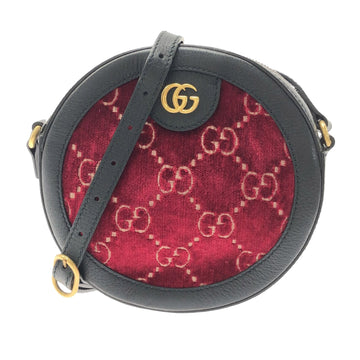 GUCCI GG Velvet Ophidia Round Crossbody Bag