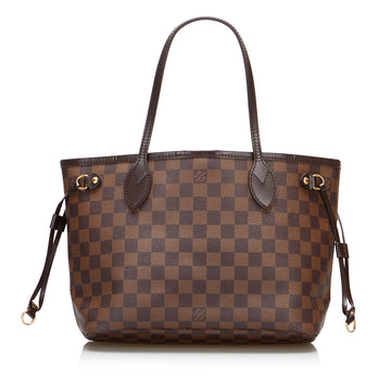 LOUIS VUITTON Damier Ebene Neverfull PM Tote Bag