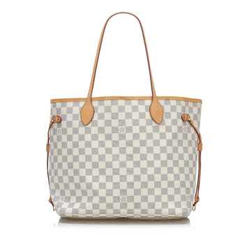 Louis Vuitton Damier Azur Neverfull MM Tote Bag