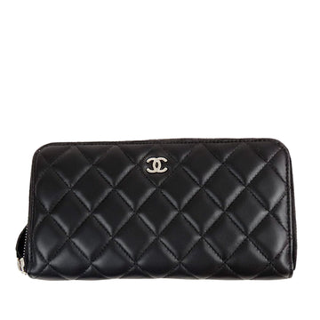 Chanel CC Matelasse Lambskin Leather Wallet Long Wallets