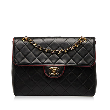 CHANEL Medium Classic Lambskin Double Flap Shoulder Bag