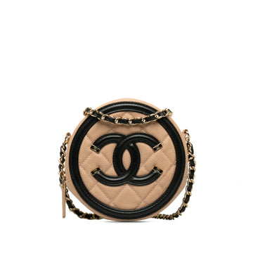 CHANEL Caviar CC Filigree Crossbody Crossbody Bag