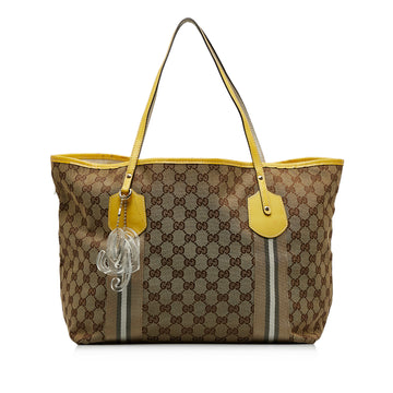 GUCCI GG Canvas Web Jolie Tote Bag