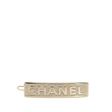CHANEL Strass Logo Barrette Other Accessories