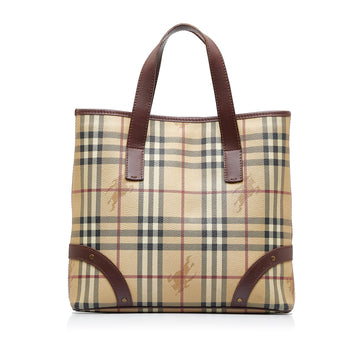 BURBERRY Haymarket Check Tote Tote Bag