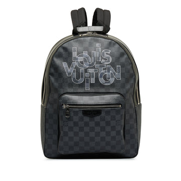 LOUIS VUITTON Damier Graphite Interlinking Logo Josh Backpack