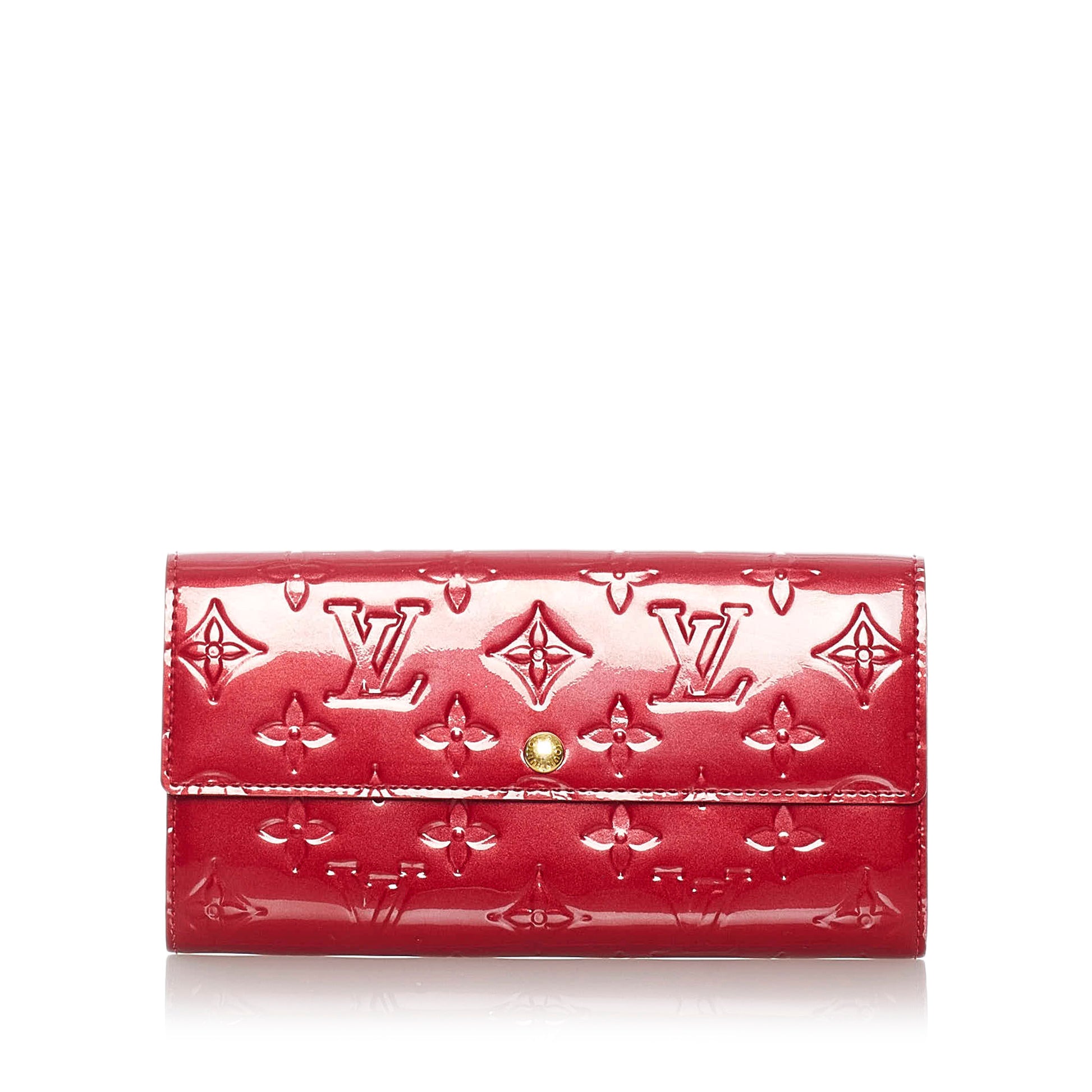 Louis Vuitton Monogram Vernis Sarah Long Wallet Pink - 9brandname
