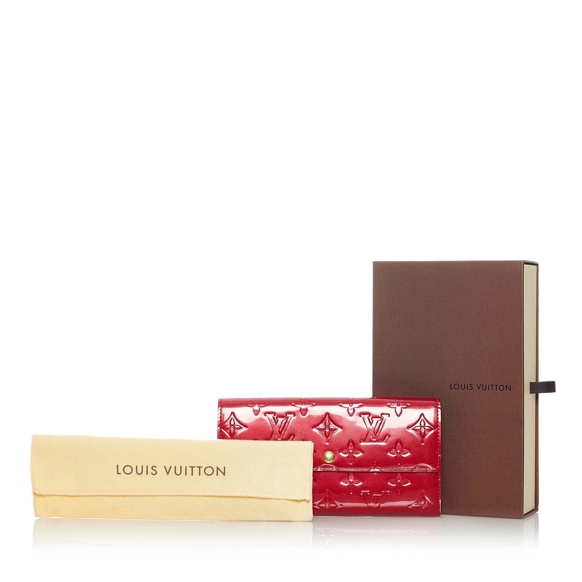 Louis Vuitton Monogram Vernis Sarah Long Wallet Pink - 9brandname