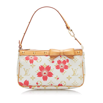 LOUIS VUITTON x Takashi Murakami Monogram Cherry Blossom Pochette Accessoires Baguette