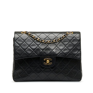 CHANEL Medium Tall Classic Lambskin Double Flap Shoulder Bag