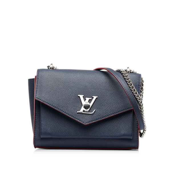 Louis Vuitton Marine Rouge Pebbled Leather Mylockme BB Bag