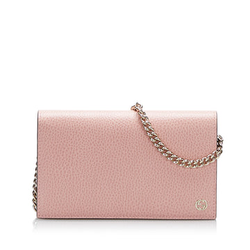 Gucci Betty Leather Wallet On Chain Crossbody Bag