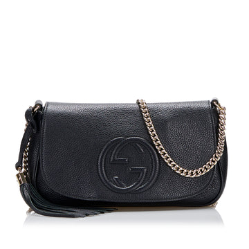 GUCCI Soho Flap Chain Crossbody Bag