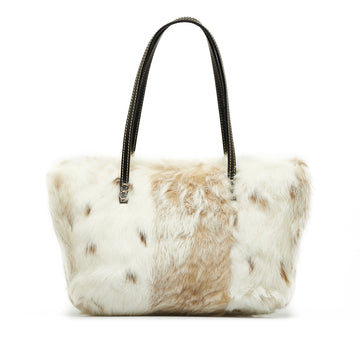 FENDI Mini Rabbit Fur Tote Tote Bag