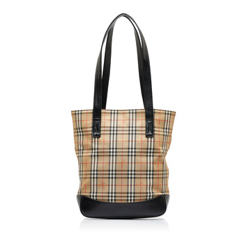 BURBERRY Haymarket Check Tote Tote Bag