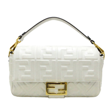 FENDI Medium Embossed Zucca Baguette