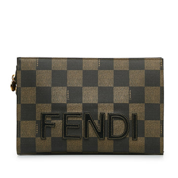 FENDI Pequin Clutch Bag