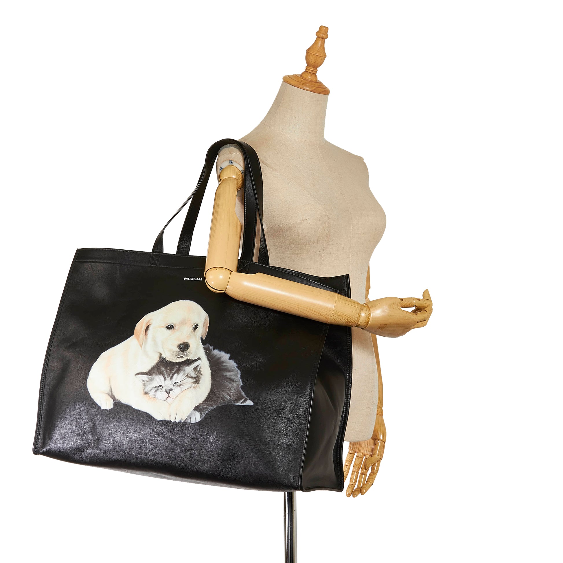 Balenciaga Medium Puppy and Kitten Leather Tote Bag (SHG-35044) – LuxeDH