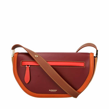 BURBERRY Leather Olympia Small Shoulder Bag Garnet