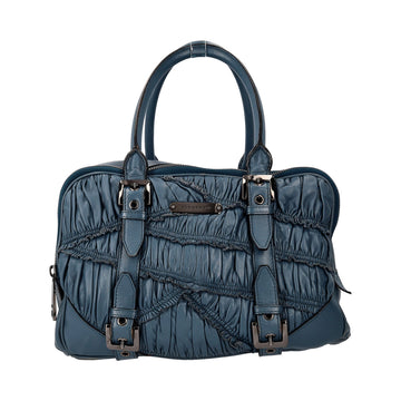 BURBERRY Leather Shoulder Bag Blue