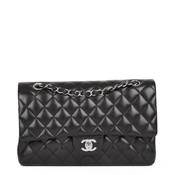 Chanel Black Quilted Lambskin Medium Classic Double Flap Bag