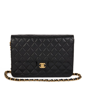 Chanel Black Quilted Lambskin Medium Classic Single Flap Bag