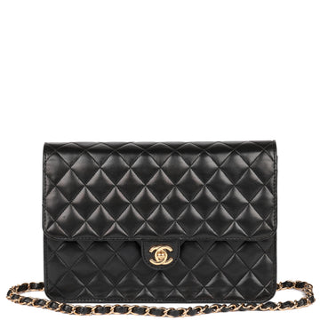 Chanel Black Quilted Lambskin Medium Classic Single Flap Bag