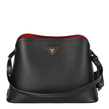 Prada Black Saffiano Leather Matinee Bag