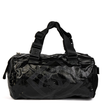 Chanel Black Vinyl & Mesh Sports Line Duffle Bag