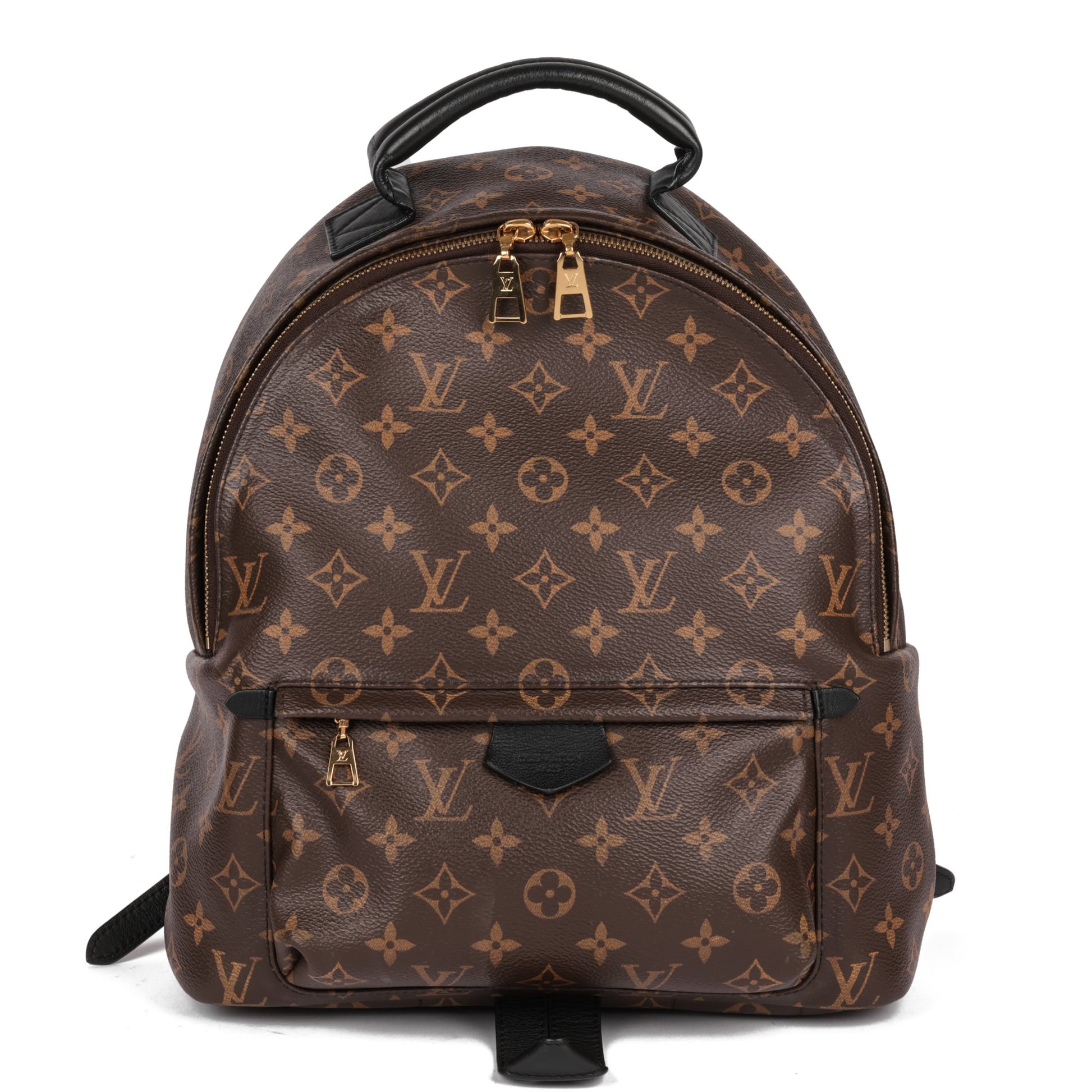 Louis Vuitton BROWN MONOGRAM COATED CANVAS and BLACK CALFSKIN