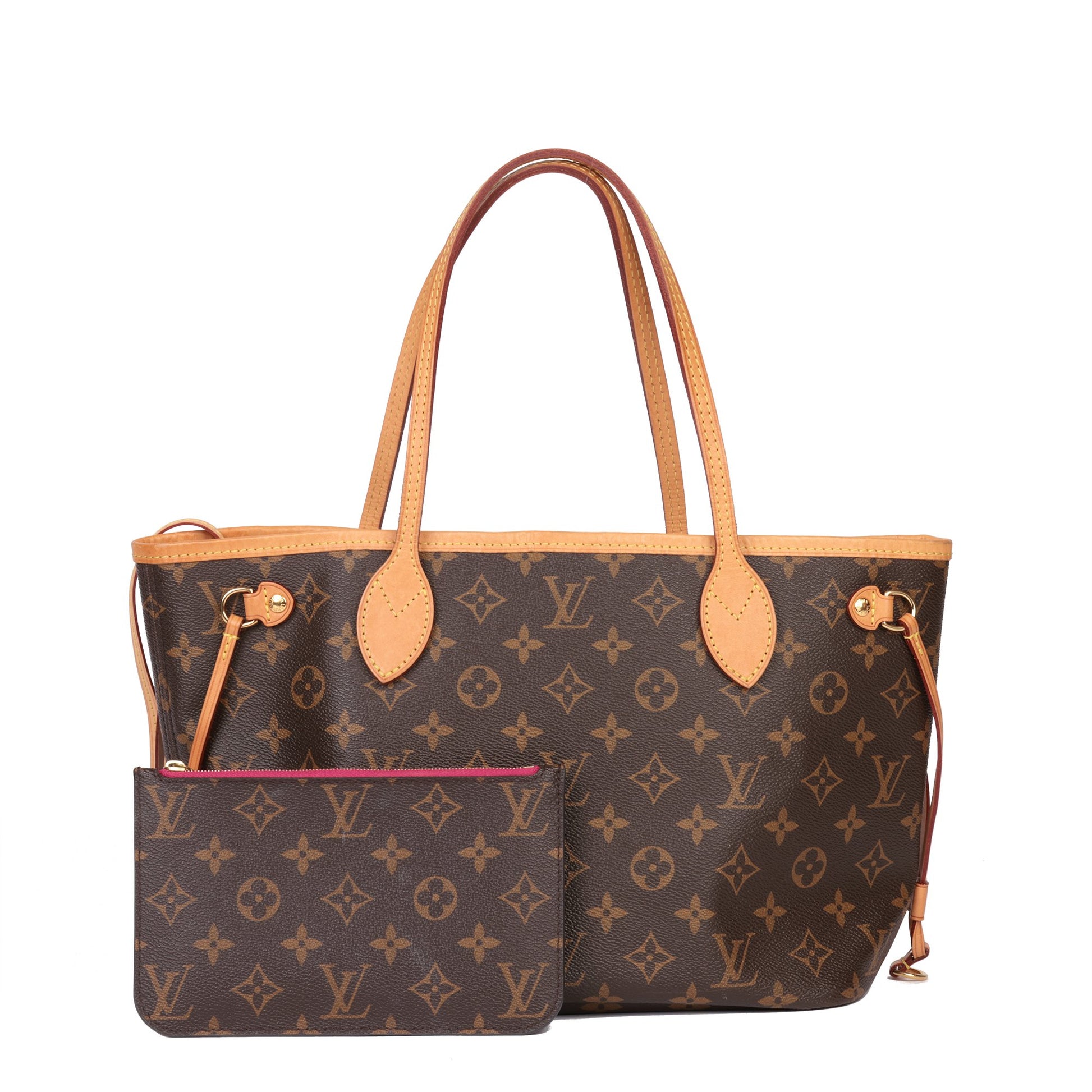 LOUIS VUITTON Brown Monogram Coated Canvas and Vachetta Leather