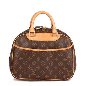 Louis Vuitton Brown Monogram Coated Canvas & Vachetta Leather Trouville Tote