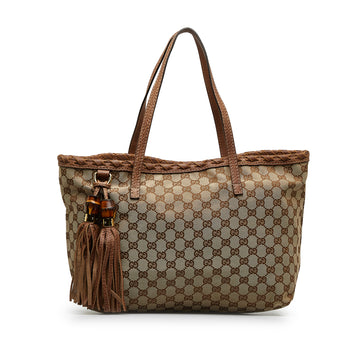 GUCCI Medium Bamboo Tassel Tote Tote Bag