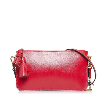 BURBERRY Leather Wallet on Chain Crossbody Bag