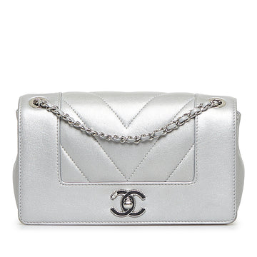 CHANEL Mademoiselle Vintage Chevron Flap Bag