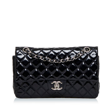 CHANEL Classic Patent Double Flap Crossbody Bag