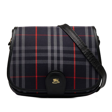 BURBERRY Plaid Canvas Crossbody Bag