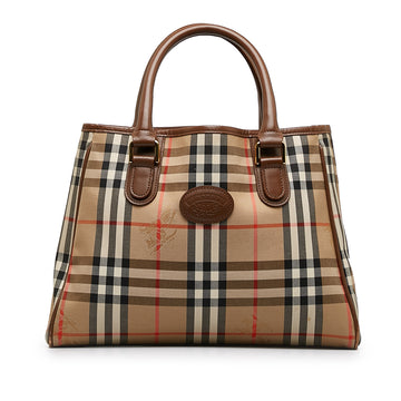 BURBERRY Haymarket Check Tote Tote Bag