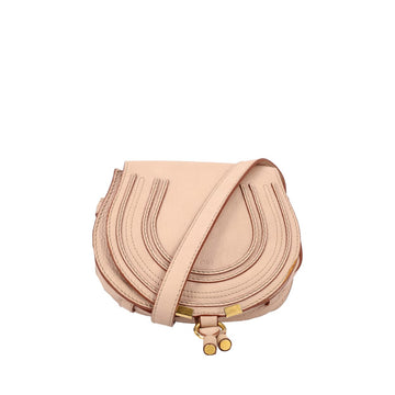 CHLOE Marcie Leather Mini Crossbody Beige