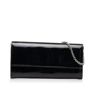 DIOR Oblique Patent Leather Wallet on Chain Crossbody Bag