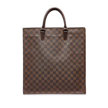 LOUIS VUITTON Damier Ebene Sac Plat Tote Bag