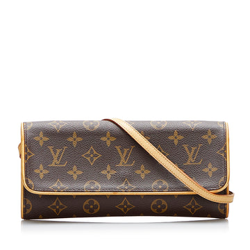 LOUIS VUITTON Monogram Pochette Twin GM Crossbody Bag