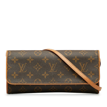 LOUIS VUITTON Monogram Pochette Twin GM Crossbody Bag