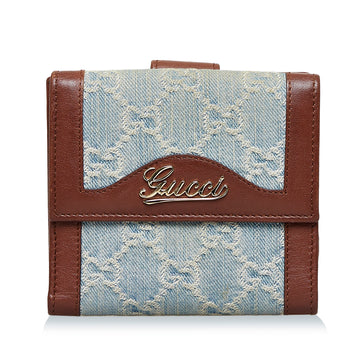 GUCCI GG Denim Small Wallet Small Wallets