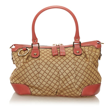 Gucci Diamante Sukey Canvas Satchel