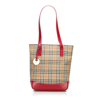 BURBERRY Haymarket Check Tote Tote Bag